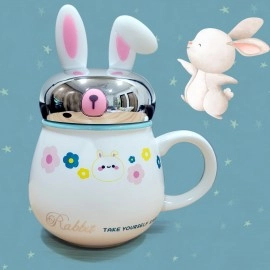 KRESHU Space Walk Cute Astronaut Ceramic Coffee Mug Galaxy Planet Theme Tea Cup with Small Bubbles Airtight Pearl Display Lid Milk Coffee Mug for Children Heavy Quality Mug (Multi, 1-pcs)