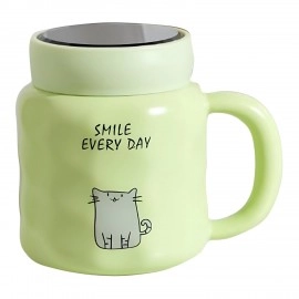 KRESHU Space Walk Cute Astronaut Ceramic Coffee Mug Galaxy Planet Theme Tea Cup with Small Bubbles Airtight Pearl Display Lid Milk Coffee Mug for Children Heavy Quality Mug (Multi, 1-pcs)