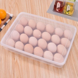 24 Grid Egg Storage Box Egg Refrigerator Storage Tray, Stackable Plastic Egg Containers For Fridge Kitchen Size Of The 24 Egg (Pack Of 1), Rectangular