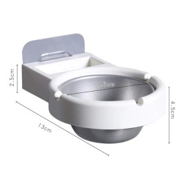 Wall Mounted Ashtray, Ashtrays for Cigarettes, Cigarette Holder for Home, Office, Toilet, Bathroom (Black)