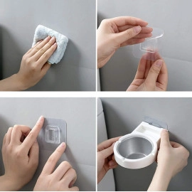 Wall Mounted Ashtray, Ashtrays for Cigarettes, Cigarette Holder for Home, Office, Toilet, Bathroom (Black)