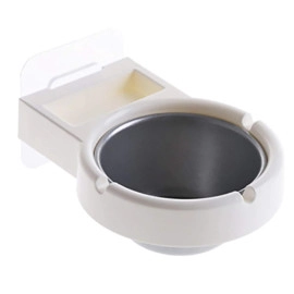 Wall Mounted Ashtray, Ashtrays for Cigarettes, Cigarette Holder for Home, Office, Toilet, Bathroom (Black)