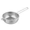Stainless Steel Handheld Kitchen Basin Colander Fine Mesh Strainer with Single Long Handle for Rice Drain Fruits Washing Bowl Pasta Rinse Fry Steam Or Cook Vegetables Noodle Salad (Pack of 1)