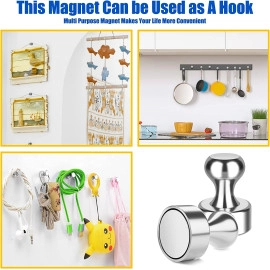 1 PCS Magnetic Push Pins, Refrigerator Fridge Magnets, Push Pins Magnets Perfect for Whiteboard Magnets, Office Magnets, Map Magnets, Kitchen Magnets