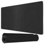 Extra Large Mouse Pad Gaming Mouse Pad, Extended Large Desk mat, Mousepad for Laptop, Mouse Pads for PC Keyboard with Non-Slip Rubber Base Black with Black Border (70 X 30 cm)