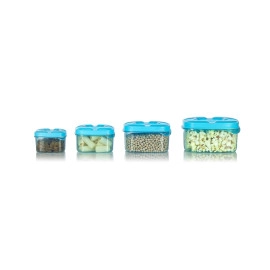 Jar & Containers Food Storage Containers with Lids and Steam Vents, Microwave and Dishwasher Safe 4pcs Set 250ml, 500ml, 1000ml, 1500ml (3-Max Tra)