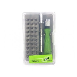 32 in 1 Mini Screwdriver Tool Set Kit with Magnetic Flexible Extension Rod, Precision Bits screw driver, computer, mobile repairing tool kit, watch repairing, laptop screwdriver set, Multicolor