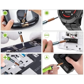 32 in 1 Mini Screwdriver Tool Set Kit with Magnetic Flexible Extension Rod, Precision Bits screw driver, computer, mobile repairing tool kit, watch repairing, laptop screwdriver set, Multicolor