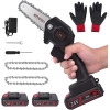 Mini Chainsaw, 4-Inch Cordless Battery Mini Chainsaw Portable Electric Chainsaw, Pruning Shears Chainsaw for Garden Bush Tree Branch Wood Cutting