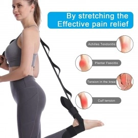 Yoga Belt Stretching yoga stretching belt for exercise leg foot calf stretcher strap with 5 loop Foot and Calf Stretcher-Stretching Strap Yoga Foot & Leg Stretch Strap Rehabilitation Training