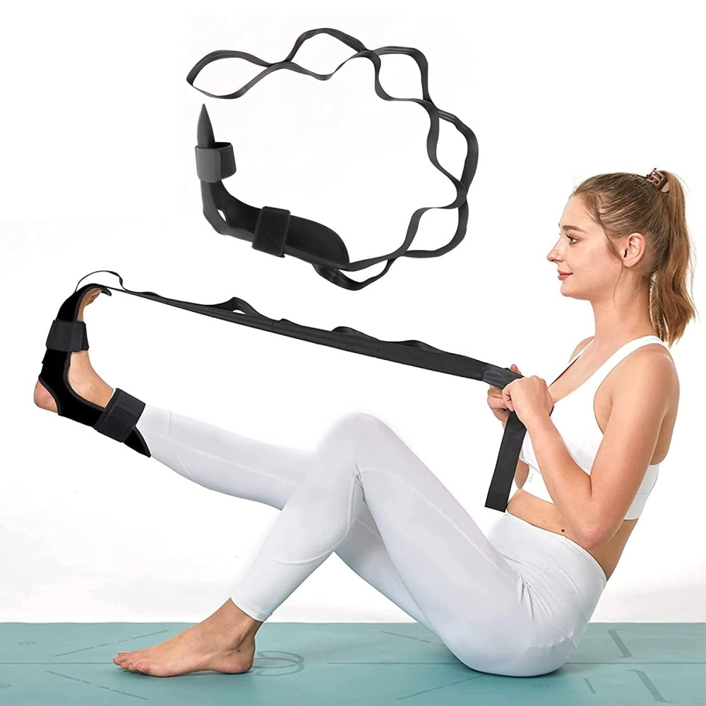 Yoga Belt Stretching yoga stretching belt for exercise leg foot calf stretcher strap with 5 loop Foot and Calf Stretcher-Stretching Strap Yoga Foot & Leg Stretch Strap Rehabilitation Training
