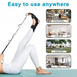 Yoga Belt Stretching yoga stretching belt for exercise leg foot calf stretcher strap with 5 loop Foot and Calf Stretcher-Stretching Strap Yoga Foot & Leg Stretch Strap Rehabilitation Training