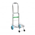 4 Wheels Folding Luggage Trolley Hand Truck Push Trolley (Stainless Steel)