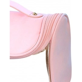 Makeup Bag, Portable Cosmetic Bag, Large Capacity Travel Makeup Organizer, Leather Cosmetic Brush Case for Women Toiletry Bag for Girls with Handle and Divider (Brown)