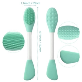 Silicone Brushes, Double-Ended Silicone Face Mask Brush, Facial Cleansing Brush, Premium Soft Facial Masks Other Skin Care Applicator Tool for Cream, Body Lotion, Moisturizer