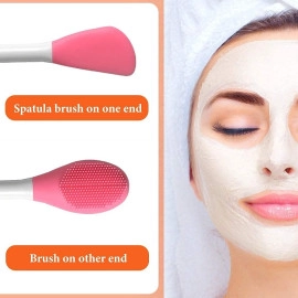 Silicone Brushes, Double-Ended Silicone Face Mask Brush, Facial Cleansing Brush, Premium Soft Facial Masks Other Skin Care Applicator Tool for Cream, Body Lotion, Moisturizer