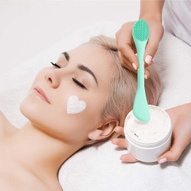 Silicone Brushes, Double-Ended Silicone Face Mask Brush, Facial Cleansing Brush, Premium Soft Facial Masks Other Skin Care Applicator Tool for Cream, Body Lotion, Moisturizer
