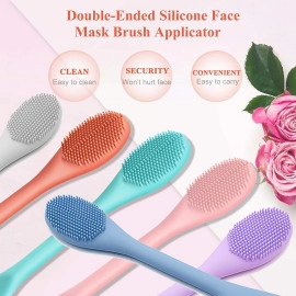 Silicone Brushes, Double-Ended Silicone Face Mask Brush, Facial Cleansing Brush, Premium Soft Facial Masks Other Skin Care Applicator Tool for Cream, Body Lotion, Moisturizer