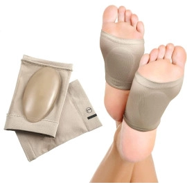 Spandex Flat Foot Arch Support For Men&Women Medial Arch Support For Flat Feet Correction Flat Foot Sleeve Cushion Plantar Fasciitis Leg Foot Orthopedic Pain Relief,Free Size-1 Pair