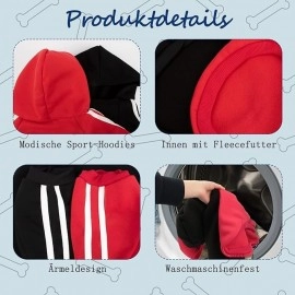 Dog Hoodie Warm Soft Clothing Fleece Sweater Cotton Jacket Shirt from Medium Size (Multi Color)