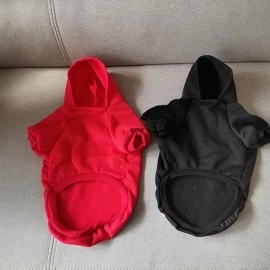 Dog Hoodie Warm Soft Clothing Fleece Sweater Cotton Jacket Shirt from Medium Size (Multi Color)