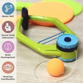 Base Training Practice Set for Table Tennis Trainer Rebound Rackets and Balls: 1 Piece Training Stand with Accessory | 1 Pieces Premium Wooden TT Rackets | 1 Pieces Table Tennis Balls