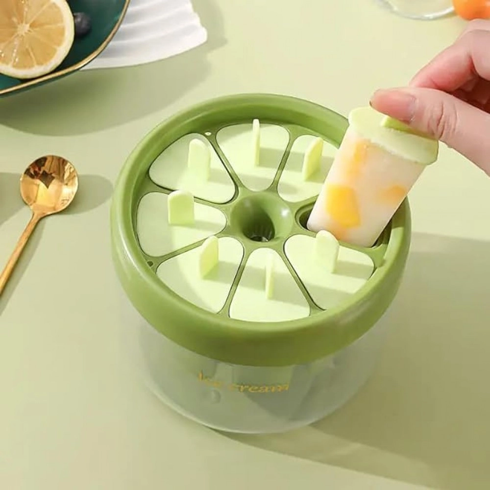 SATVAT Reusable Ice Pop Maker 8 Pcs Candy Mold Ice Cream Tray with Sticks Popsicles Ice Lolly Frozen Candy Holder with Mold-Release Design Summer Party Supplies for Children & Adults (Multicolor)