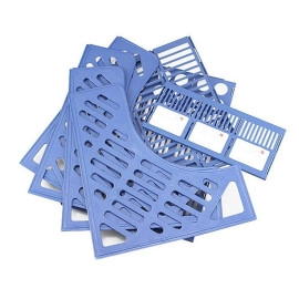 4 Section Plastic File Plate Office Desk Organizer Literature Magazine Book Paper Document Folder Tray Office Home Desktop Book Box Bookshelf (1)