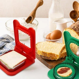 Sandwich Cutter and Sealer, Serrated Design, Stainless Steel, Makes Pocket Sandwiches (Square)