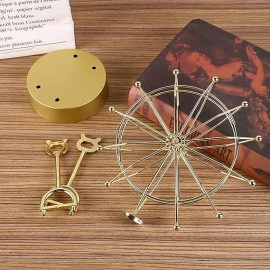 Electronic Perpetual Motion Mini Ferris Wheel Revolving Gadget Enchanted Desk Ornament Stress Relief Toys Perpetual Motioning Kinetic Sculpture Accessories Tabletop Decor Home Bedroom Office