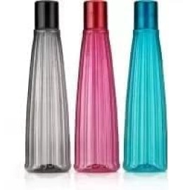 Asian Water Bottle, Liner Shape Water Bottle, Portable Water Bottle, 1000 ML Leak Proof Water Bottle For Home, Gym, Travelling.(set of 3)