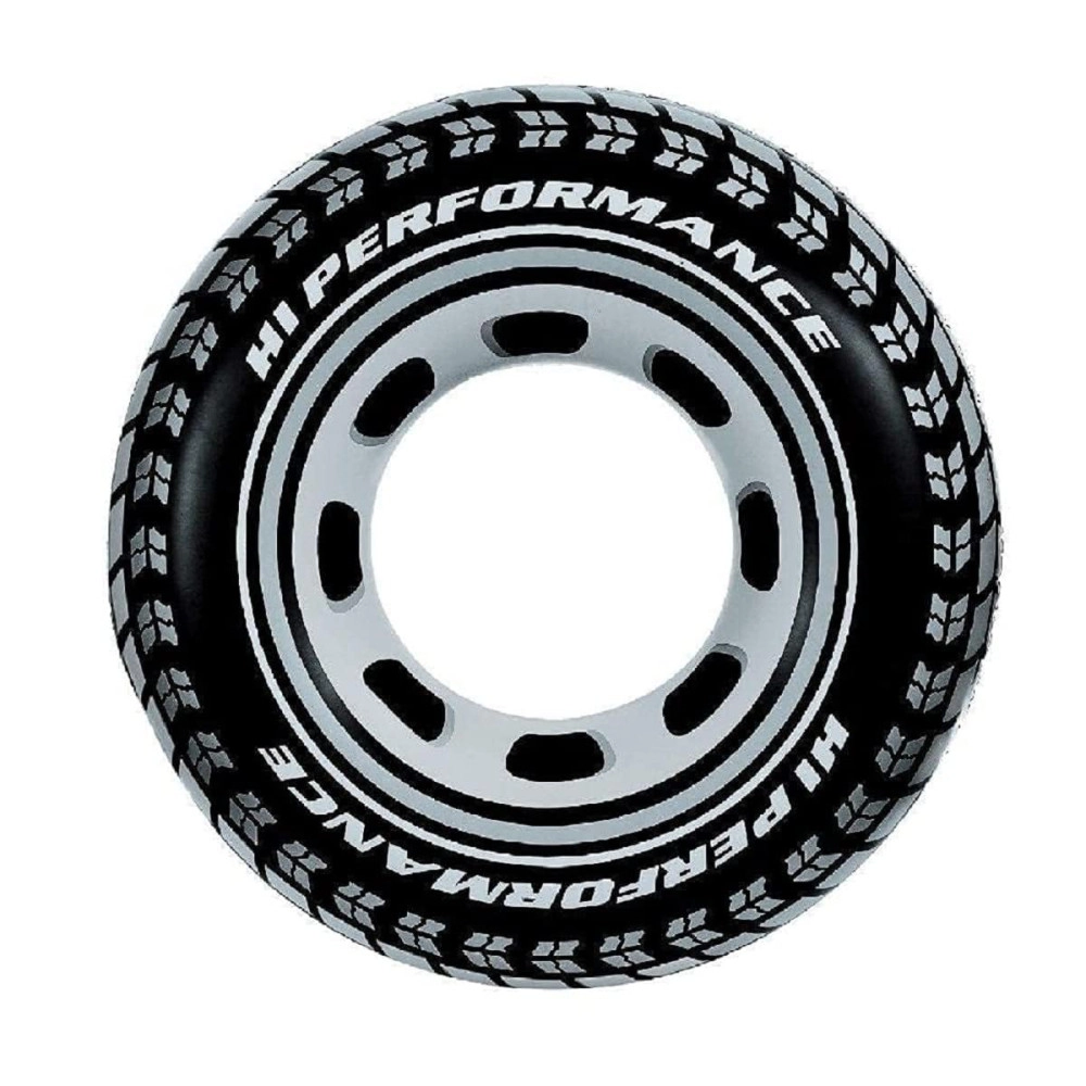 Swimming Pool Tube for Adults Big Size Cool Black Wheel Tire Men Swimming Ring Adult Inflatable Pool Float Tube Circle Summer Water Toys Air Mattress (80 CM)