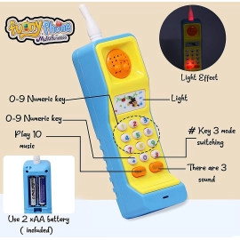 Presents Musical Funny Mobile Phone Toy / Multifunctional Sound Assorted Light Toy Telephone .