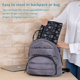 Baby Changing Mat with Organizer Bags, Foldable and Detachable Changing Pad for Baby Diaper Bag, Changing Table Pad. One-Hand Diaper Change Pad. Baby Shower Gifts, Newborn Baby Essentials