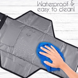 Baby Changing Mat with Organizer Bags, Foldable and Detachable Changing Pad for Baby Diaper Bag, Changing Table Pad. One-Hand Diaper Change Pad. Baby Shower Gifts, Newborn Baby Essentials