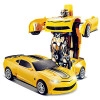 2in1 Transform Robot Car Toy with Sound for Kids (Yellow)