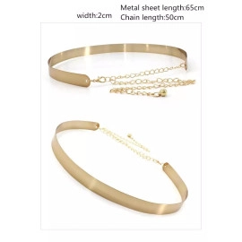 Celebrity Inspired Adjustable Metal Kamarband Waist Belt(2 cm)