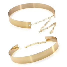 Celebrity Inspired Adjustable Metal Kamarband Waist Belt(2 cm)