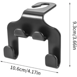 Essentials Multifunctional Car Seat Headrest Hanger | Car Interior Accessories Stylish Universal Auto Seat Hook for Purses & Bags, Upgraded 2 in 1 Car Headrest Hooks (Pack of 2)