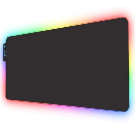 RGB Gaming Mouse Pad, Soft Glowing 14 LED Modes, Gaming Desk Keyboard Pad, Mouse Mat, Non-Slip Rubber Base - 78x30 cm - Black