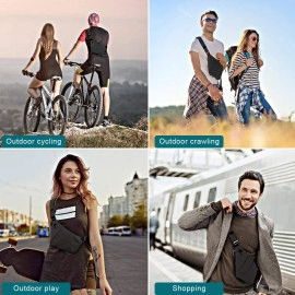 Personal Flex Bag for Men Women,Waterproof Sling Crossbody Bag,Causal Large Capacity Polyester men chest bag,Anti Theft Slim Crossbody Bag Sling Chest Backpack for Sport Travel