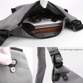 Personal Flex Bag for Men Women,Waterproof Sling Crossbody Bag,Causal Large Capacity Polyester men chest bag,Anti Theft Slim Crossbody Bag Sling Chest Backpack for Sport Travel