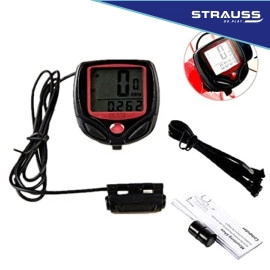 Bicycle Computer Odometer Speedometer | Waterproof LCD Display, Lightweight Multi-Function Cycling Accessory | Auto Sleep & Wake Up Mode, Speed Monitor | Easy Install & Read, (Red/Black)
