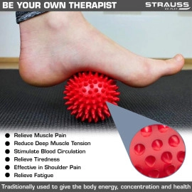 Acupressure Massage Ball, 3.5 inch | Ideal for Physiotherapy, Deep Tissue Massage, Trigger Point Therapy, Muscle Knots | Acupressure Therapy Ball for Myofascial Release & Pain Relief, (Blue)