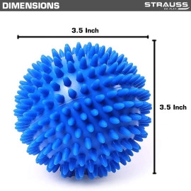 Acupressure Massage Ball, 3.5 inch | Ideal for Physiotherapy, Deep Tissue Massage, Trigger Point Therapy, Muscle Knots | Acupressure Therapy Ball for Myofascial Release & Pain Relief, (Blue)