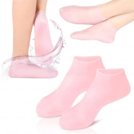 Silicon Heel Socks (1 pair) Heel for Crack Spa Gel Socks for Women and Men, Feet Protector Crack Heel Repair Socks with Moisturizing Natural Oil and Vitamin E Repair Dry Cracked