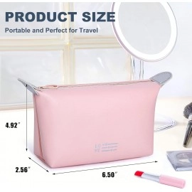 Triangle Makeup Bag Dumpling Travel Bag Small Makeup Bag Cosmetic Bag Portable Makeup Organizer Bag Waterproof Makeup Pouch with Zipper for Men Women (Multi Color)