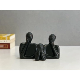 Yoga Girl Statue | Set of 3 | Minimalist Ceramic Meditation Thinker Sculpture | Decorative | Yoga Statues