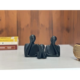Yoga Girl Statue | Set of 3 | Minimalist Ceramic Meditation Thinker Sculpture | Decorative | Yoga Statues