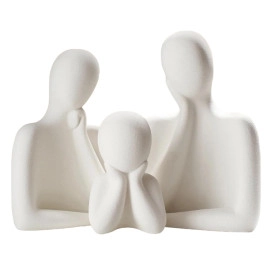 Yoga Girl Statue | Set of 3 | Minimalist Ceramic Meditation Thinker Sculpture | Decorative | Yoga Statues